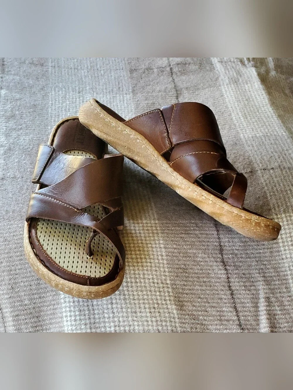 Born Brown Leather Sandals - Picture 4 of 7